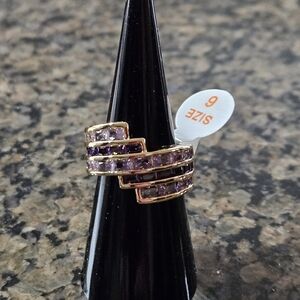 Bomb Party RG19080 "It's The Little Things" Purple & Lavender Topaz CZ Sz 6